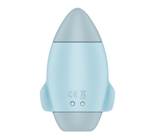 Вакуумний стимулятор з вібрацією Satisfyer Mission Control Blue, 2 незалежні мотори