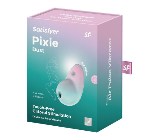 Вакуумний стимулятор з вібрацією Satisfyer Pixie Dust Mint/Pink