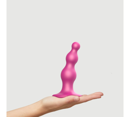 Насадка для страпона Strap-On-Me Dildo Plug Beads Framboise Metallic S