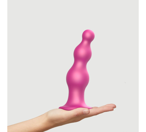 Насадка для страпона Strap-On-Me Dildo Plug Beads Framboise Metallic XXL