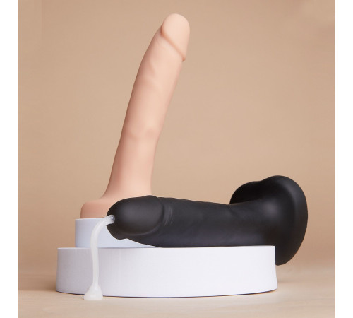 Фалоімітатор, що кінчає Strap-On-Me Squirting Cum Dildo Realistic Black, діам. 3,5 см, силікон