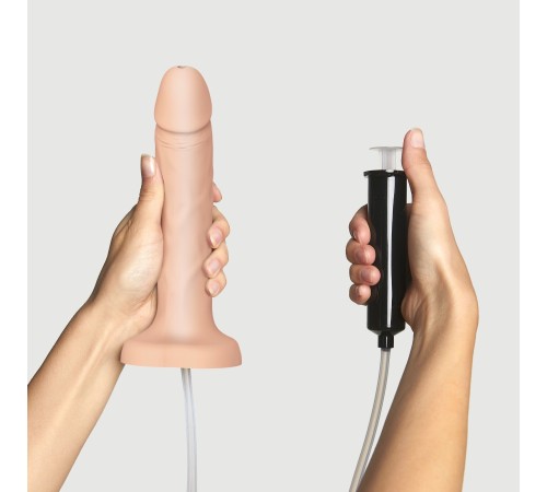 Фалоімітатор, що кінчає Strap-On-Me Squirting Cum Dildo Realistic Vanilla, діам. 3,5 см, силікон