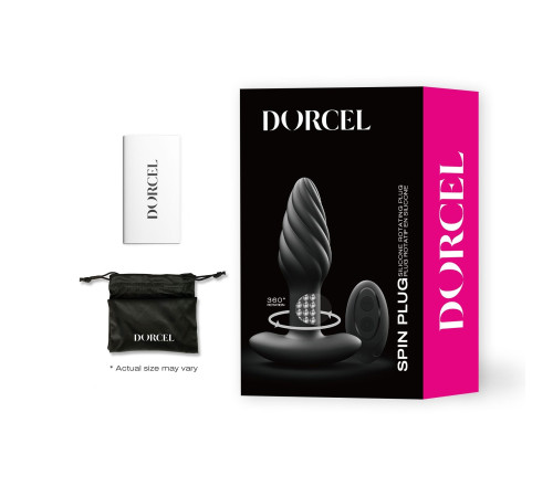 Анальна пробка з вібрацією та перлинним масажем Dorcel Spin Plug, макс. діам. 3,8 см, пульт ДК