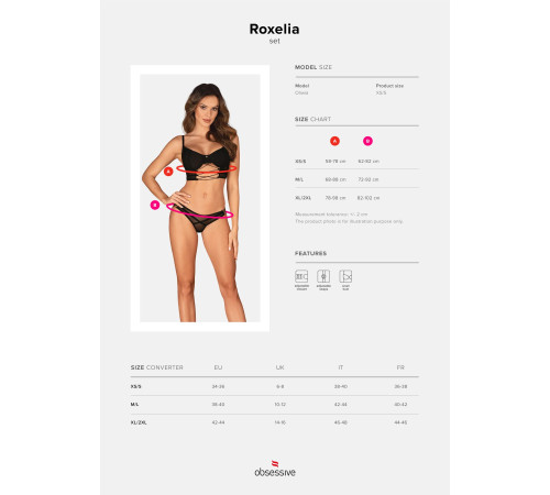 Комплект Obsessive Roxelia 2-pcs set XS/S