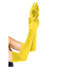 Довгі атласні рукавички Leg Avenue Extra Long Satin Gloves, One Size, жовті