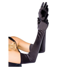 Довгі атласні рукавички Leg Avenue Extra Long Satin Gloves, One Size, чорні