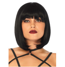 Коротка перука каре з чубчиком Leg Avenue Short natural bob wig, чорна