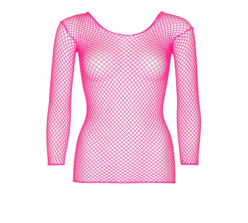 Сітчастий топ Leg Avenue Long Sleeves T-Shirts Neon Pink, One Size