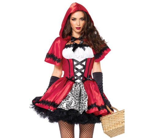 Еротичний костюм Червоної шапочки Leg Avenue Gothic Red Riding Hood S, сукня, накидка