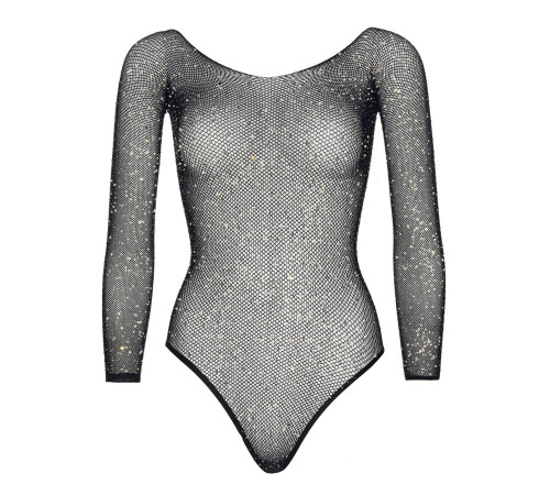 Сітчасте боді зі стразами Leg Avenue Crystalized fishnet bodysuit Black One Size