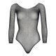 Сітчасте боді зі стразами Leg Avenue Crystalized fishnet bodysuit Black One Size