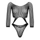 Еротичне боді Leg Avenue Top bodysuit with thong back Black