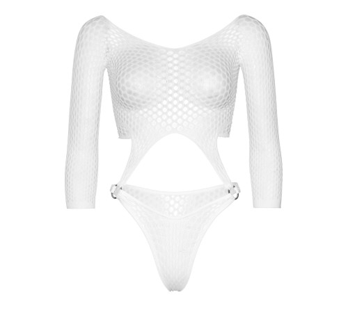 Еротичне боді Leg Avenue Top bodysuit with thong back White