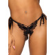 Еротичний комплект з відкритою чашкою Leg Avenue Open cup bra and pearl panty One Size Black