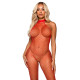 Еротичний сітчастий бодістокінг Leg Avenue Racer neck bodystocking Red