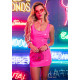 Вінілова мінісукня Leg Avenue Pink vinyl mini dress L, рожева