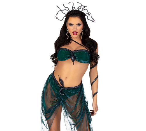 Еротичний костюм Медузи Горгони Leg Avenue Medusa Costume XS, топ, спідниця, нарукавники, прикраси