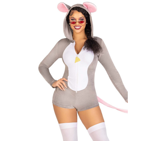 Комбінезон-костюм миші Leg Avenue Comfy Mouse XS, з капюшоном