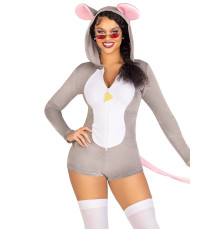 Комбінезон-костюм миші Leg Avenue Comfy Mouse L, з капюшоном