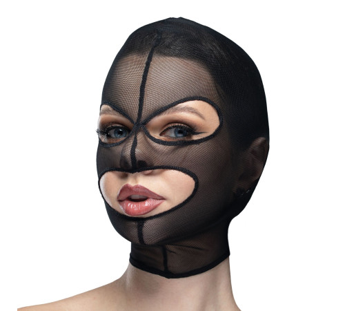 Маска сітка з відкритим ротом та очима Feral Feelings - Mask Black