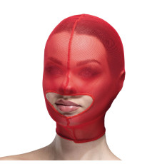 Маска сітка із відкритим ротом Feral Feelings - Hood Mask Red