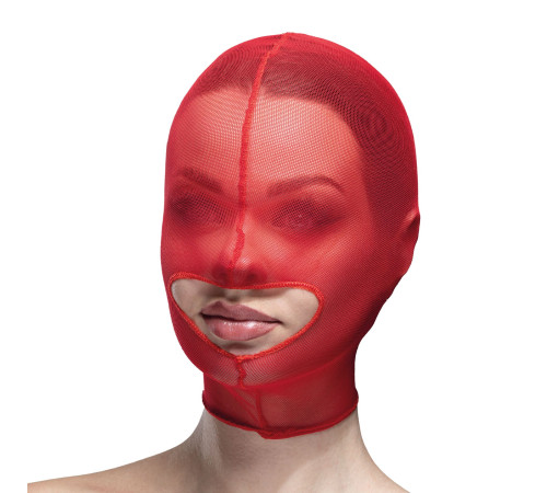 Маска сітка із відкритим ротом Feral Feelings - Hood Mask Red