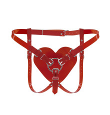 Трусики Серце для страпону Feral Feelings - Hearts Strap-on Belt Red