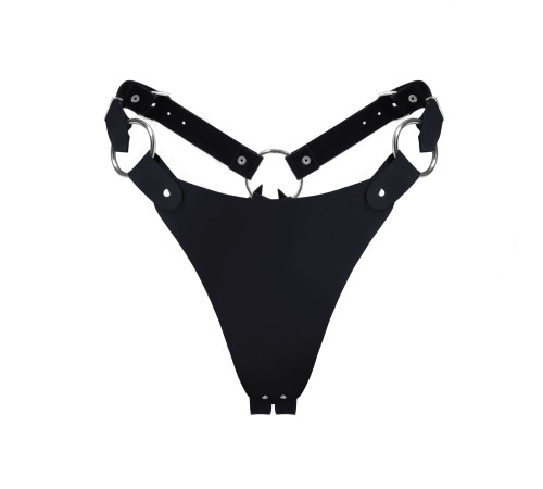 Трусики з натуральної шкіри Feral Feelings - String Bikini Black