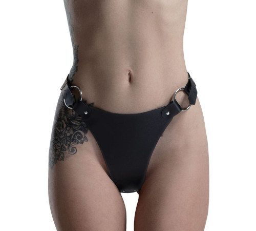 Трусики з натуральної шкіри Feral Feelings - String Bikini Black