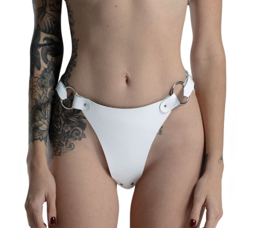 Трусики з натуральної шкіри Feral Feelings - String Bikini White