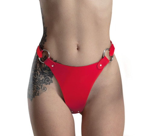 Трусики з натуральної шкіри Feral Feelings - String Bikini Red