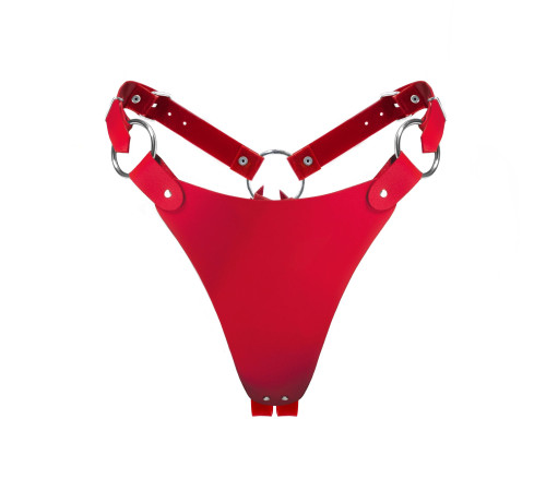 Трусики з натуральної шкіри Feral Feelings - String Bikini Red