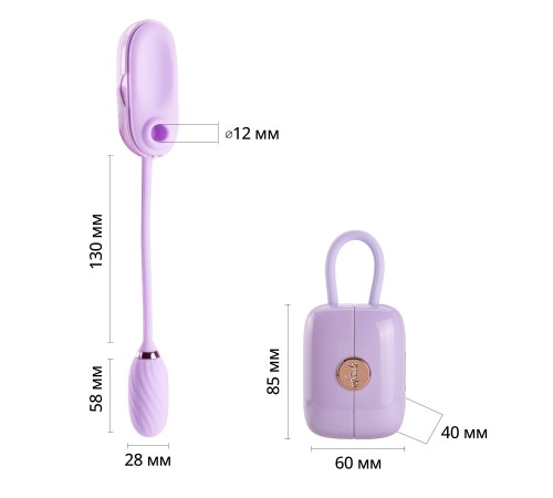 Вакуумний кліторальний стимулятор Otouch Louis Vibrate Purple з віброяйцем, у кейсі