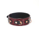 Шкіряний нашийник з повідцем Liebe Seele Wine Red Collar and Leash, 3 кільця для кріплення