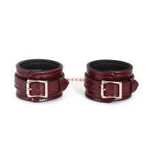 Шкіряні поножі Liebe Seele Wine Red Ankle Cuffs, знімний ланцюжок-кріплення