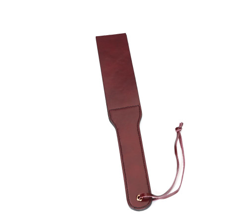 Двосторонній паддл Liebe Seele Wine Red Spanking Paddle, натуральна шкіра