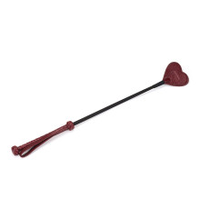 Шльопалка-сердечко Liebe Seele Wine Red Riding Crop with Heart-Shape Tip, натуральна шкіра