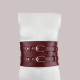 Шкіряний пояс для бондажу Liebe Seele Wine Red Waist Cuff, S Size