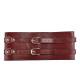 Шкіряний пояс для бондажу Liebe Seele Wine Red Waist Cuff, M Size