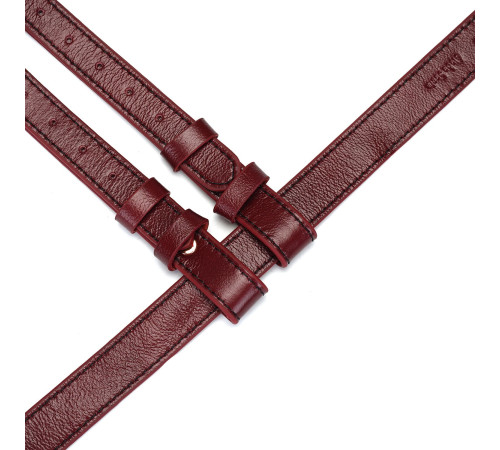 Шкіряні трусики для страпона Liebe Seele Wine Red Strap on Harness, універсальний розмір