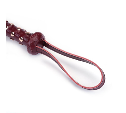 Флогер Liebe Seele Wine Red Studded Flogger, натуральна шкіра