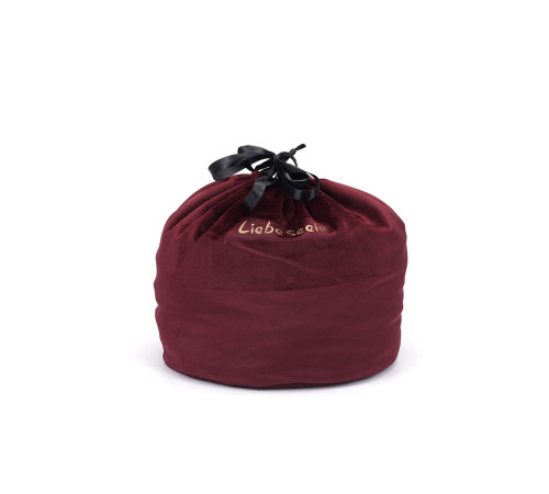 Оксамитовий мішечок для зберігання іграшок Liebe Seele Wine Red Large Storage Bag Cylindrical, 24х25