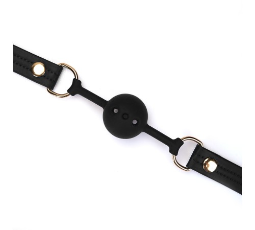 Кляп Liebe Seele Black Organosilicon Ball Gag