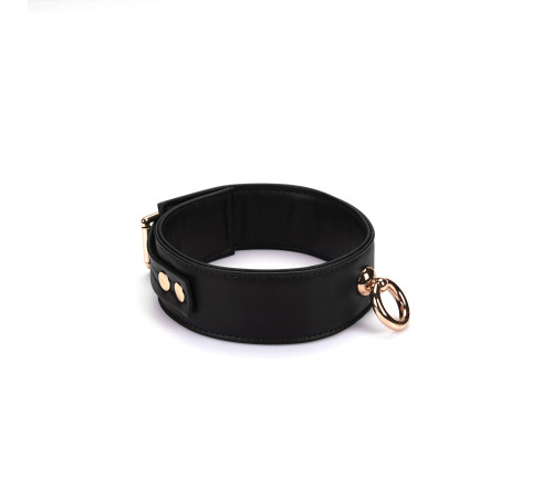 Нашийник з повідцем Liebe Seele Black Organosilicon Collar with Leash