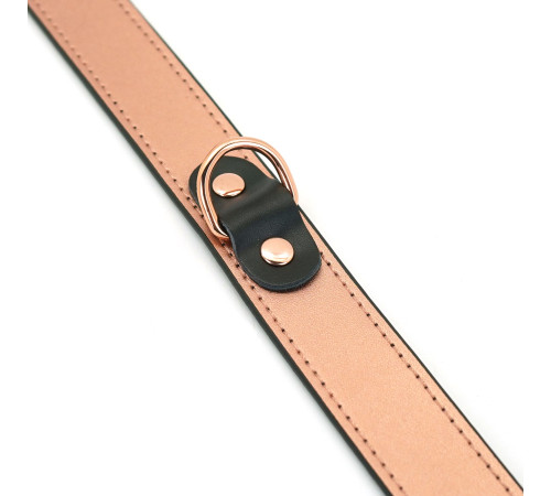 Нашийник із затискачами для сосків Liebe Seele Rose Gold Memory Collar with Nipple Clamps