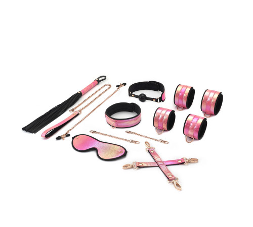 БДСМ-набір Liebe Seele Vivid Sakura 8 Pieces Set, 8 аксесуарів, екошкіра на оксамитовій основі