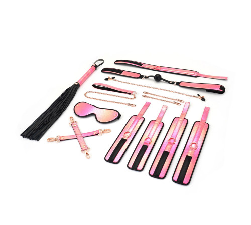 БДСМ-набір Liebe Seele Vivid Sakura 8 Pieces Set, 8 аксесуарів, екошкіра на оксамитовій основі