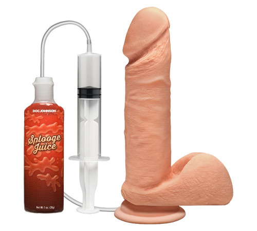 Фалоімітатор, що кінчає, Doc Johnson The D ULTRASKYN Perfect D Squirting – 7 Inch, діаметр 4,3 см