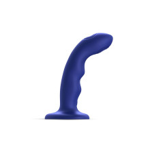 Насадка для страпона з подвійною точковою пульсацією Strap-On-Me TAPPING DILDO WAVE – NIGHT BLUE, М