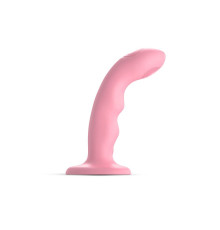 Насадка для страпона з подвійною точковою пульсацією Strap-On-Me TAPPING DILDO WAVE – CORAL PINK, М